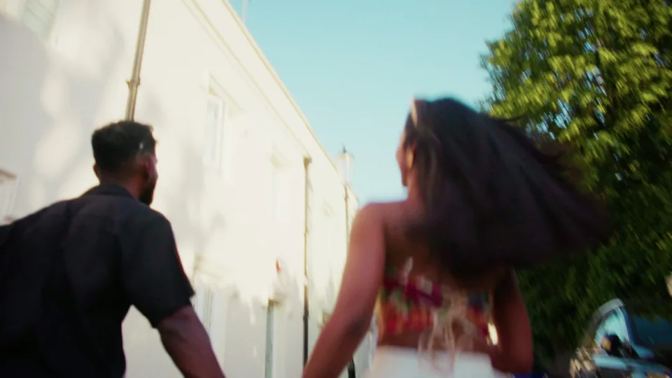 The couple running down a Notting Hill street — FaceTime music video